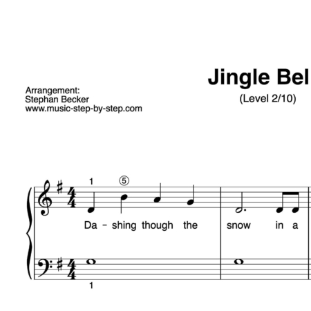 "Jingle Bells" für Klavier (Level 2/10) | inkl. Aufnahme und Text by music-step-by-step