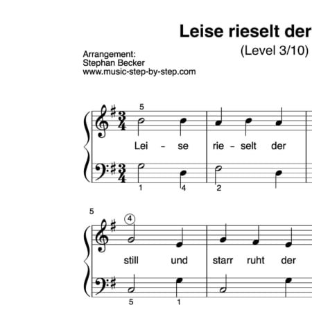 "Leise rieselt der Schnee" für Klavier (Level 3/10)