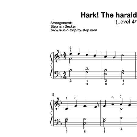 "Hark! The herald angels sing" für Klavier (Level 4/10)