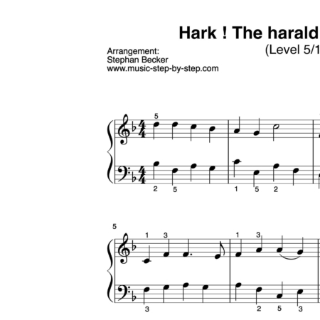 "Hark! The herald angels sing" für Klavier (Level 5/10)