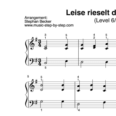"Leise rieselt der Schnee" für Klavier (Level 6/10) | inkl. Aufnahme und Text music-step-by-step