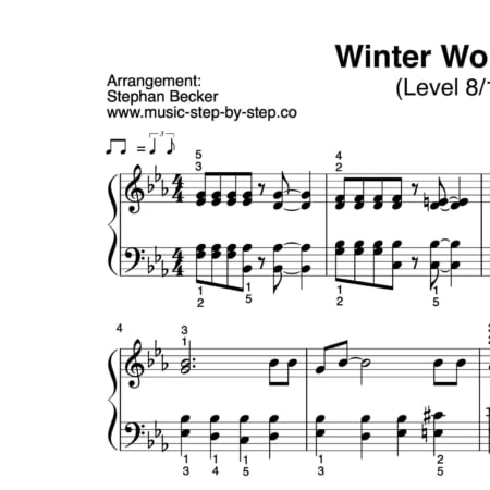 "Winter Wonderland" für Klavier (Level 8/10)