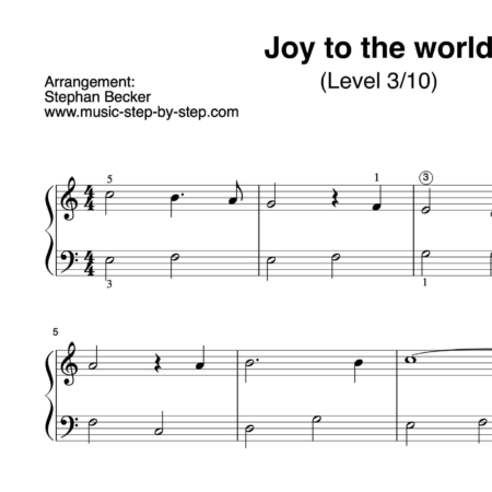 "Joy to the world" für Klavier (Level 3/10) | inkl. Aufnahme und Text