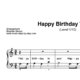 "Happy Birthday To You" für Klavier (Level 1/10) | inkl. Aufnahme und Text by music-step-by-step