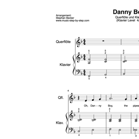 "Danny Boy" für Querflöte (Klavierbegleitung Level 4/10) | inkl. Aufnahme, Text und Playalong by music-step-by-step