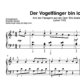 "Der Vogelfänger bin ich ja" für Klavier (Level 7/10) | inkl. Aufnahme und Text by music-step-by-step