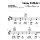 "Happy Birthday To You" Begleitakkorde für Gitarre, Klavier und Gesang (Leadsheet) | inkl. Melodie und Text