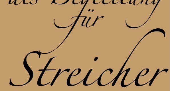 Klavier als Begleitung für Streicher