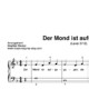 "Der Mond ist aufgegangen" für Klavier (Level 2/10) | inkl. Aufnahme und Text by music-step-by-step