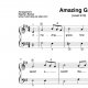 "Amazing Grace" für Klavier (Level 3/10) | inkl. Aufnahme und Text music-step-by-step