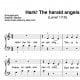 "Hark! The herald angels sing" für Klavier (Level 1/10) | inkl. Aufnahme und Text