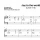 "Joy to the world" für Klavier (Level 1/10) | inkl. Aufnahme und Text