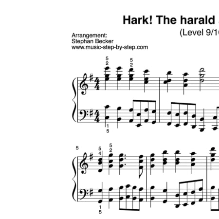 "Hark!The herald angels sing" für Klavier (Level 9/10) | inkl. Aufnahme und Text music-step-by-step