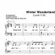"Winter Wonderland" für Klavier (Level 1/10) | inkl. Aufnahme und Text music-step-by-step