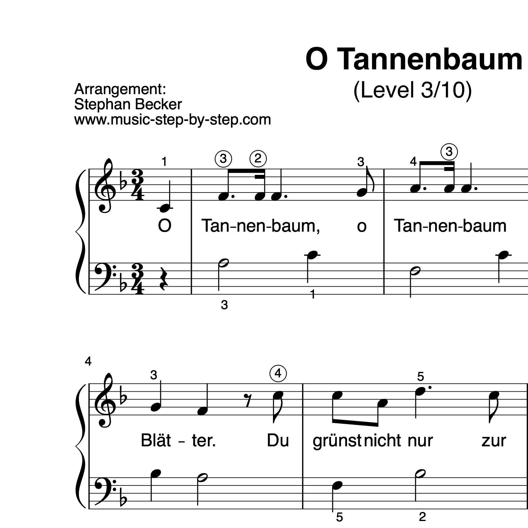 Traditional Carol O Tannenbaum Sheet Music Notes, Chords Download