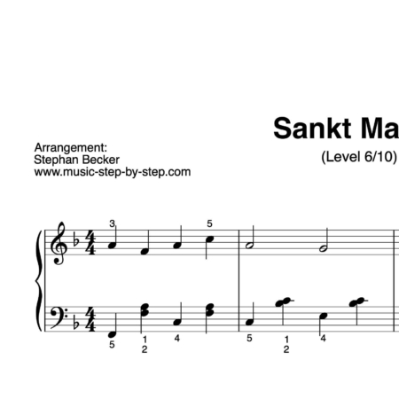 "Sankt Martin" für Klavier (Level 6/10) | inkl. Aufnahme und Text music-step-by-step