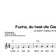 "Fuchs, du hast die Gans gestohlen" Begleitakkorde für Gitarre / Klavier und Gesang (Leadsheet) | inkl. Melodie und Text by music-step-by-step