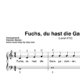 “Fuchs, du hast die Gans gestohlen” für Klavier (Level 2/10) | inkl. Aufnahme und Text by music-step-by-step