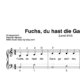 “Fuchs, du hast die Gans gestohlen” für Klavier (Level 3/10) | inkl. Aufnahme und Text by music-step-by-step