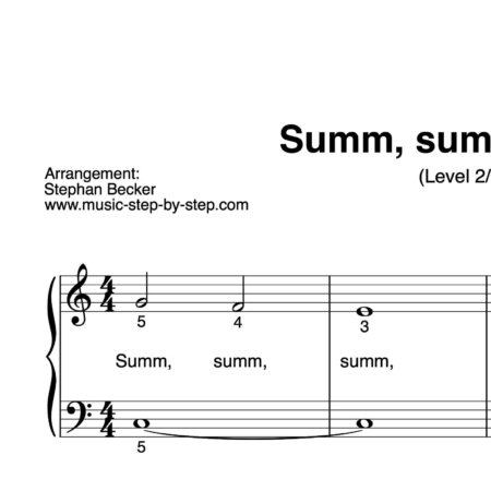 “Summ, summ, summ” für Klavier (Level 2/10) | inkl. Aufnahme und Text by music-step-by-step