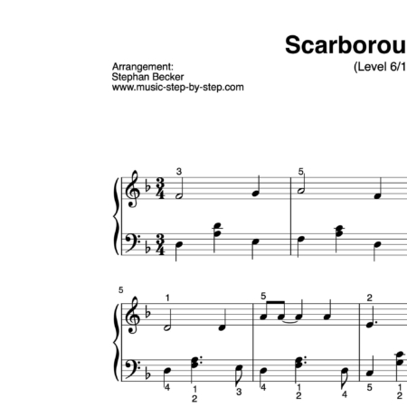 “Scarborough Fair” für Klavier (Level 6/10) | inkl. Aufnahme und Text by music-step-by-step