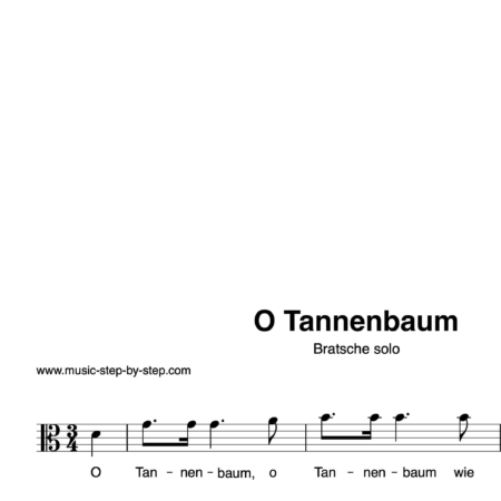 “O Tannenbaum” für Bratsche solo | inkl. Aufnahme und Text by music-step-by-step