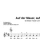 “Auf der Mauer, auf der Lauer” Begleitakkorde für Gitarre / Klavier und Gesang (Leadsheet) | inkl. Melodie und Text by music-step-by-step