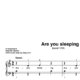 “Are you sleeping” für Klavier (Level 1/10) | inkl. Aufnahme und Text by music-step-by-step