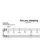 “Are you sleeping” für Klavier (Level 2/10) | inkl. Aufnahme und Text by music-step-by-step