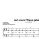 “Auf unsrer Wiese gehet was” für Klavier (Level 3/10) | inkl. Aufnahme und Text by music-step-by-step