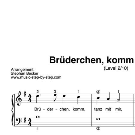 “Brüderchen, komm tanz mit mir” für Klavier (Level 2/10) | inkl. Aufnahme und Text by music-step-by-step