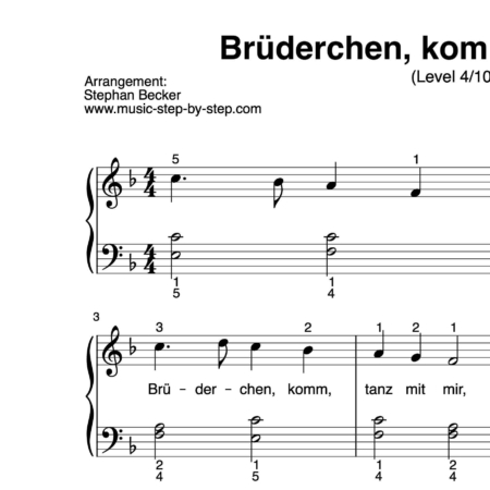 “Brüderchen, komm tanz mit mir” für Klavier (Level 4/10) | inkl. Aufnahme und Text by music-step-by-step