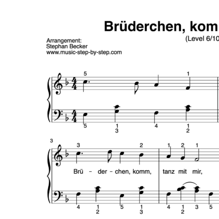 “Brüderchen, komm tanz mit mir” für Klavier (Level 6/10) | inkl. Aufnahme und Text by music-step-by-step