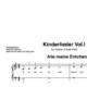 "Kinderlieder Vol.I" für Klavier (Level 2/10) | fünf Lieder inkl. Aufnahmen und Texte by music-step-by-step