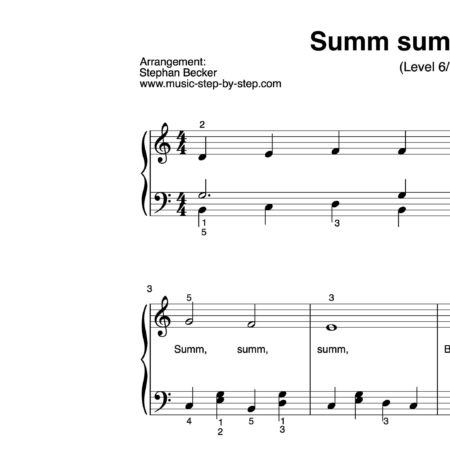 “Summ, summ, summ” für Klavier (Level 6/10) | inkl. Aufnahme und Text by music-step-by-step