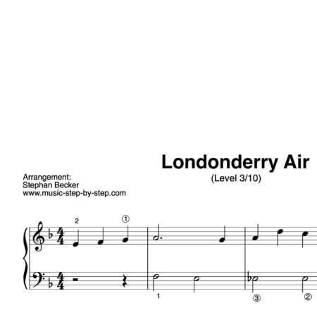 “Londonderry Air” für Klavier (Level 3/10) | inkl. Aufnahme und Text by music-step-by-step