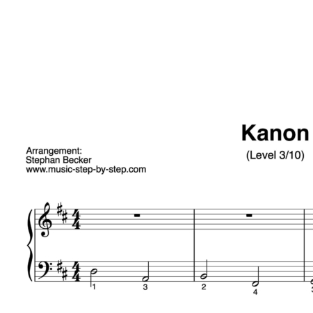 “Kanon" von Pachelbel für Klavier (Level 3/10) | inkl. Aufnahme by music-step-by-step