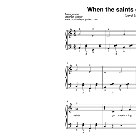“When the saints go marching in” für Klavier (Level 6/10) | inkl. Aufnahme und Text by music-step-by-step