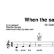 “When the saints go marching in” Begleitakkorde für Gitarre / Klavier und Gesang (Leadsheet) | inkl. Melodie und Text by music-step-by-step