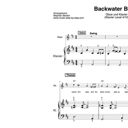 “Backwater Blues” für Oboe (Klavierbegleitung Level 4/10) | inkl. Aufnahme, Text und Begleitaufnahme und Solo by music-step-by-step