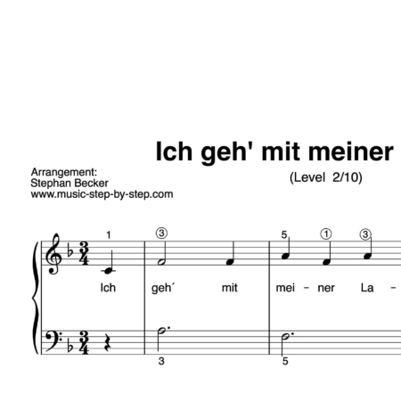 “Ich geh´mit meiner Laterne” für Klavier (Level 2/10) | inkl. Aufnahme und Text by music-step-by-step