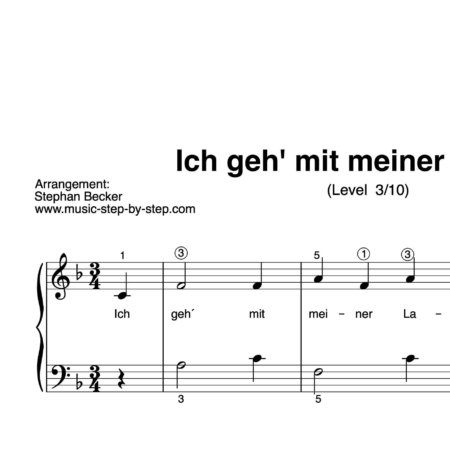 “Ich geh´mit meiner Laterne” für Klavier (Level 3/10) | inkl. Aufnahme und Text by music-step-by-step