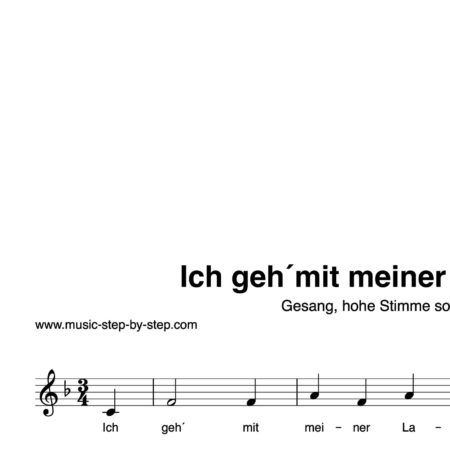 “Ich geh´mit meiner Laterne” für Gesang, hohe Stimme solo | inkl. Aufnahme und Text by music-step-by-step