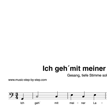 “Ich geh´mit meiner Laterne” für Gesang, tiefe Stimme solo | inkl. Aufnahme und Text by music-step-by-step