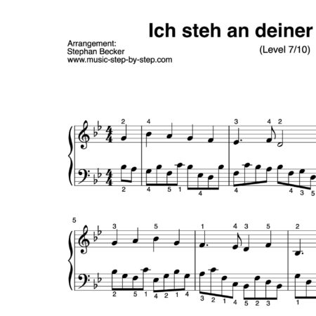 " Ich steh an deiner Krippe hier" für Klavier (Klavierbegleitung Level 8/10) by music-step-by-step