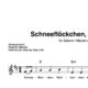 “Schneeflöckchen, Weißröckchen” Begleitakkorde für Gitarre / Klavier und Gesang (Leadsheet) | inkl. Melodie und Text by music-step-by-step
