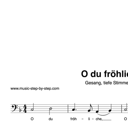 “O du fröhliche” für Gesang, “O du fröhliche” für Gesang, mittlere Stimme solo | inkl. Aufnahme und Text music-step-by-step Stimme solo | inkl. Aufnahme und Text music-step-by-step