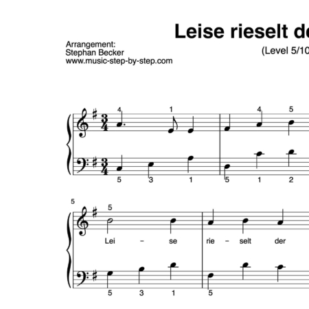 "Leise rieselt der Schnee" für Klavier (Level 5/10) | inkl. Aufnahme und Text by music-step-by-step